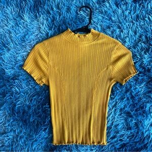 Yellow Turtleneck Shirt